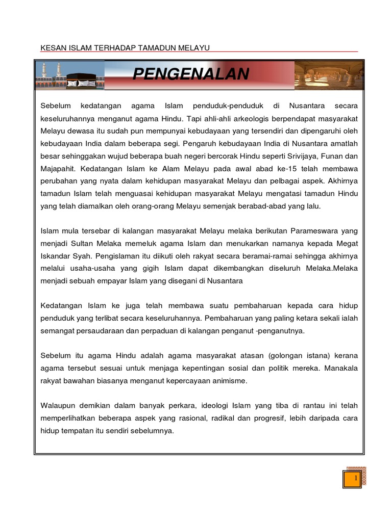 Kesan Islam Terhadap Tamadun Melayu Pdf