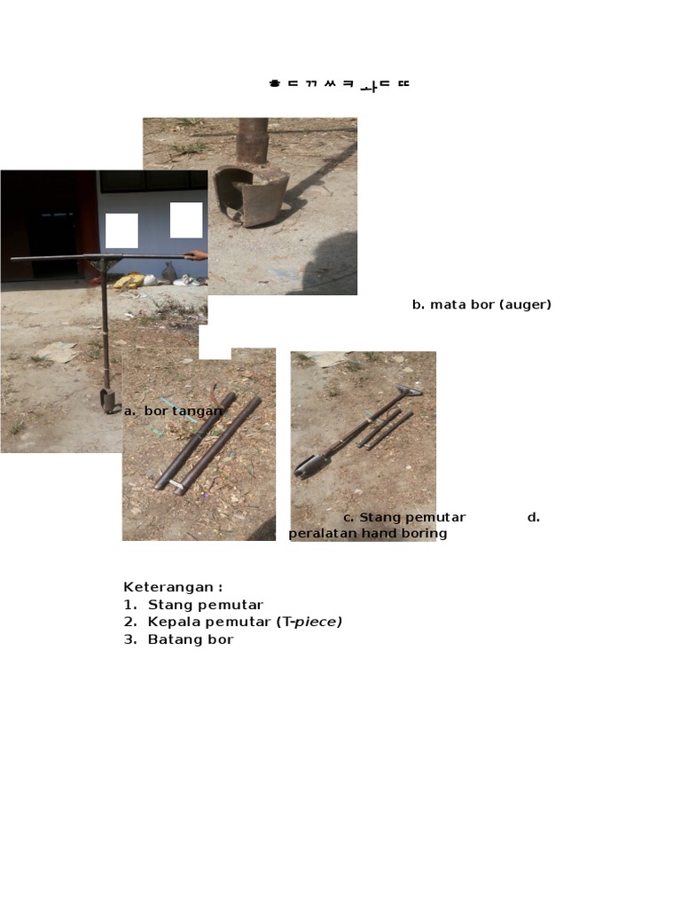 Alat dan Komponen Hand Boring | PDF | Griya & Taman