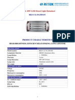 RITEK 30W LED Street Light Datasheet: Product Characteristics