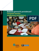 8. Badauka generorik partaidetzak? Oztopoak hausten emakumeen partaidetzan