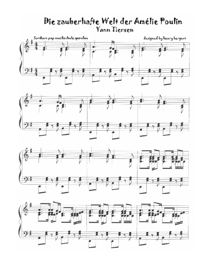 Die Fabelhafte Welt Der Amelie Piano Die Wunderbare Welt Der Amelie | PDF