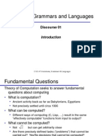 Automata, Grammars and Languages: Discourse 01