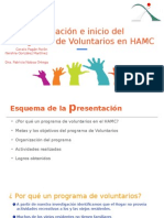 Creación e inicio del Programa de Voluntarios en HAMC