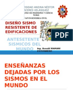 DAÑOS SISMICOS en EL MUNDO Diseño Sismo Resistente de Edificaciones