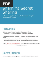 Aljabar Shamir Secret Sharing