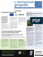 Lettre internationale Agropolis numéro 17, novembre 2015