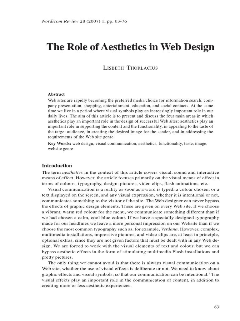 Aesthetics vs. Functionality in Web Design | PDF | Web Design | Usability