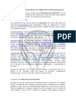 Tecnicas de Modificación de La Conducta en Niños Preescolares