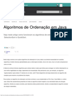 Algoritmos de Ordenação em Java