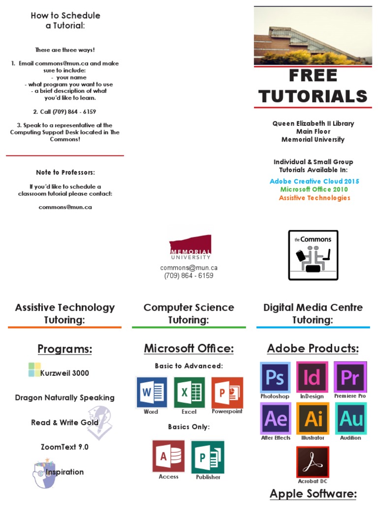Schedule Free Tutorials at MUN Library | PDF