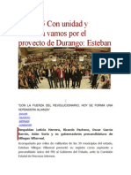 14.12.15 Con Unidad y Fortaleza Vamos Por El Proyecto de Durango- Esteban