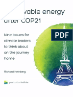 Renewable Energy After COP21: Nine Issues for Climate Leaders to Think About on the Journey Home