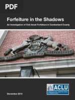 Cumberland County Forfeiture Report from Pennsylvania ACLU