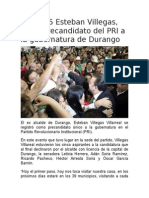 13.12.15 Esteban Villegas, único precandidato del PRI a la gubernatura de Durango