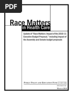 Download Race Matters in Health Care Update of Race Matters Impact of the 2010-11 Executive Budget Proposal including impact of the Assembly and Senate budget proposals by Citizen Action of New York SN29327177 doc pdf