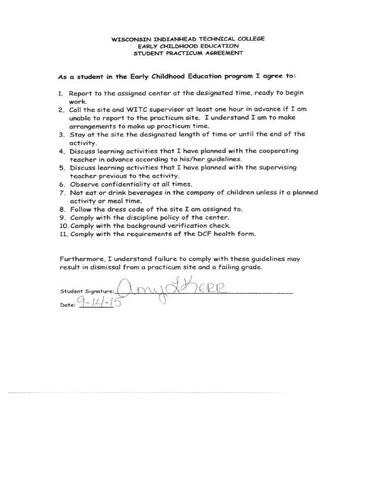Student Agreement | PDF