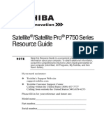 Resource Guide: Satellite /satellite Pro P750 Series