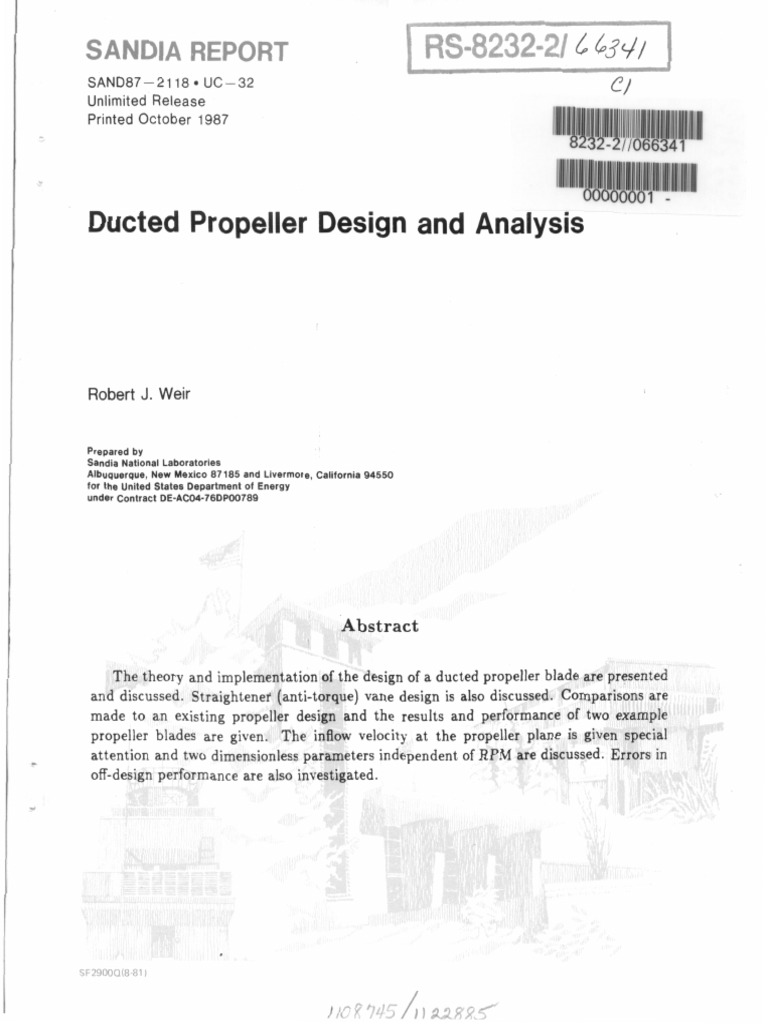 Ducted Fan Design PDF Airfoil Propeller