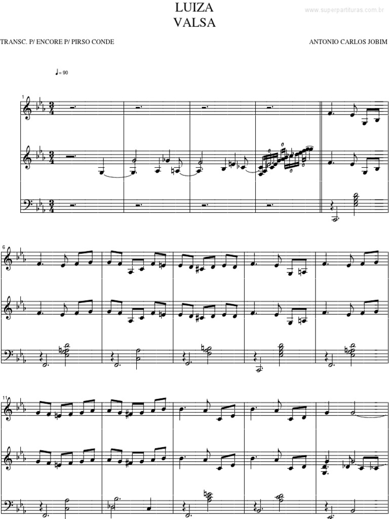 Tom Jobim - Luiza - Sheet Music For Clarinet (Bb)