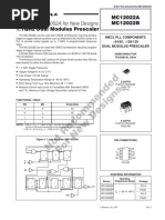 Mc12022A Mc12022B Consider Mc12052A For New Designs 1.1Ghz Dual Modulus Prescaler