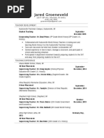 jared groeneveld resume