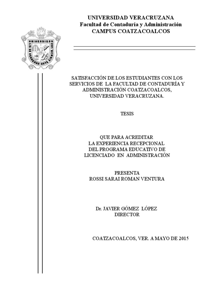 Tesis Uv | Plan de estudios | Universidad