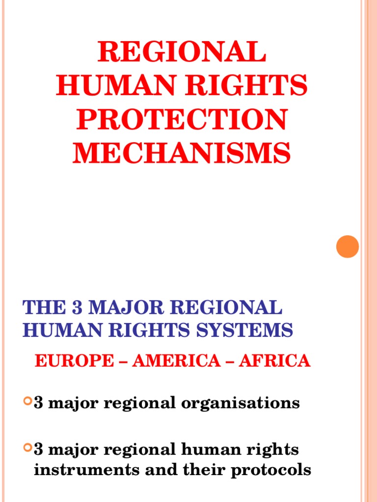 Regional Human Rights Protection Systems | PDF | International ...