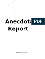 Anecdotal Report