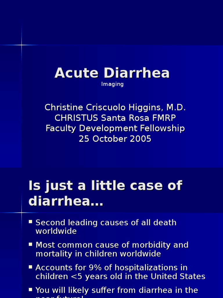 Acute Diarrhea.ppt Diarrhea Transmission (Medicine)