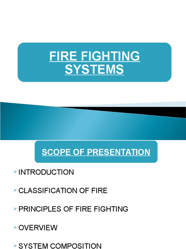 Fire Fighting Systems Overview | PDF | Combustion | Fires