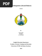Download Sociolinguistics Social Dialect by Sella Safitri SN293311886 doc pdf