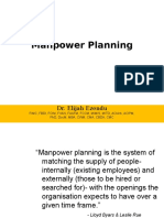 Manpower Planning: Dr. Elijah Ezendu