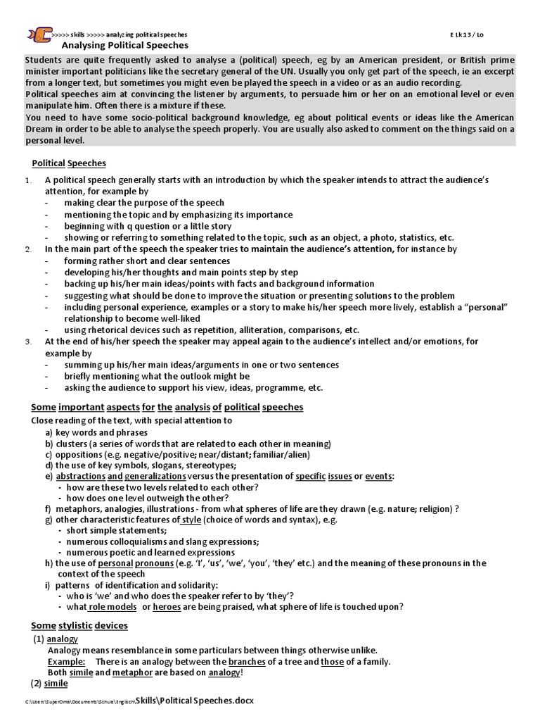 POLITICAL SPEECH ANALYSIS EXAMPLE PDF visual data 8