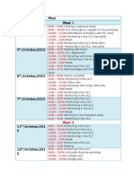 Date Plan Week 1 4, October, 2015