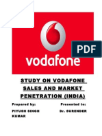 Study On Vodafone Sales and Market Penetration