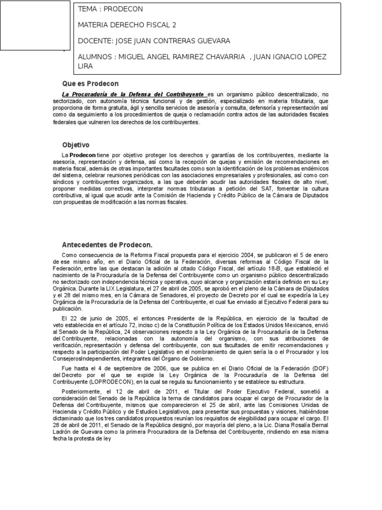 Que Es Prodecon | PDF | México | Federación