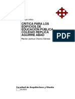 Critica para Los Edificios de Educación Pública. Colegio Replica Aguirre Abad