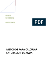 Métodos para calcular saturación de agua en arenas arcillosas