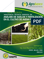 Analisis de Suelos y Fertilizacion en El Cultivo de Avena Forrajera Agrobanco