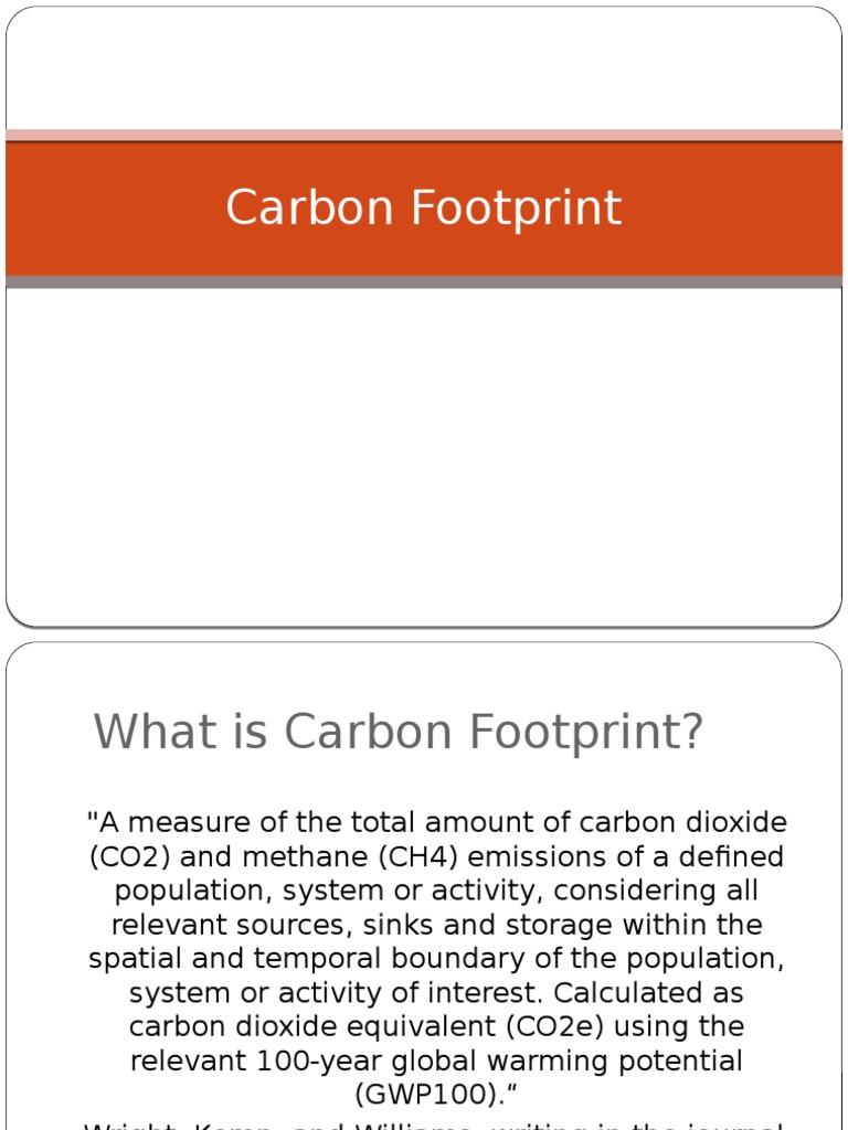Understanding Carbon Footprints | PDF | Carbon Footprint | Carbon Offset