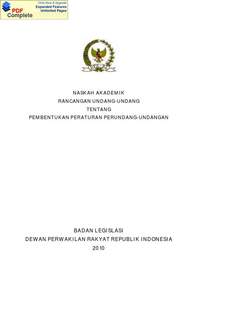 Naskah - Akademik - Ruu - Pembentukan Peraturan Perundang-Undangan