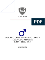 Reglamento - Torneo Copa Marte F7M Amateur - Club Las10S