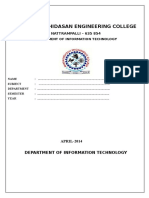 Bharathidasan Engineering College student practical work record