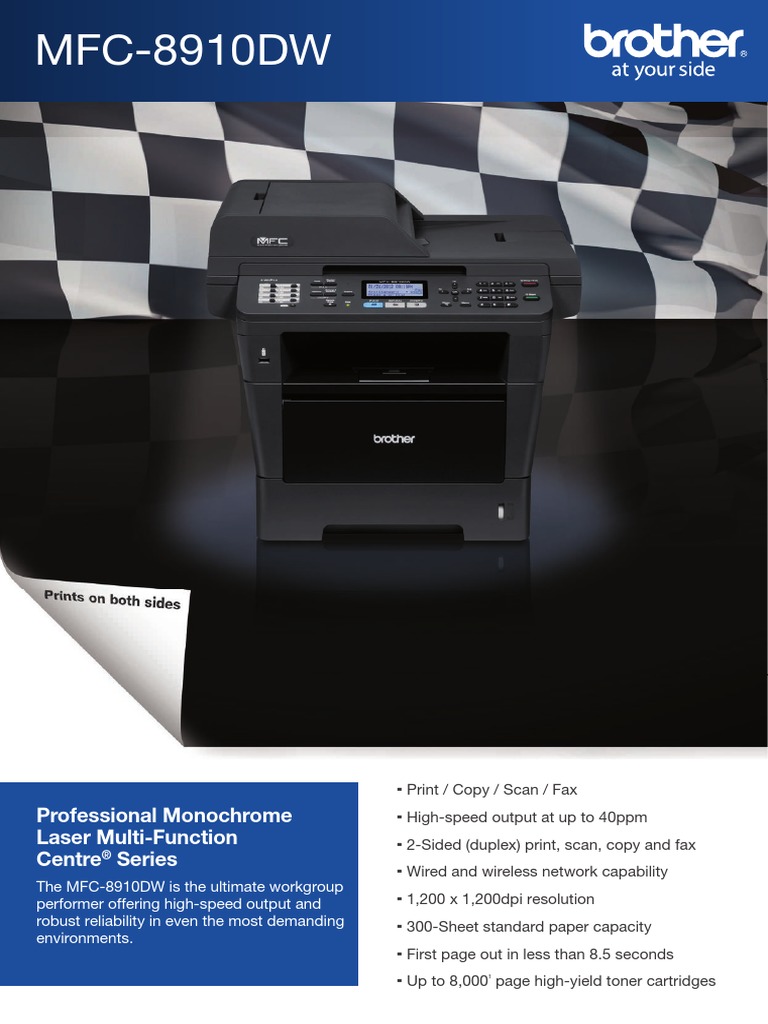 MFC 8910DW Brochure PDF Image Scanner Fax