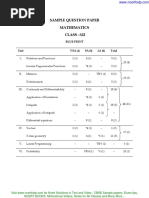 Cbse Sample Paper For Class 12 Maths With Solution