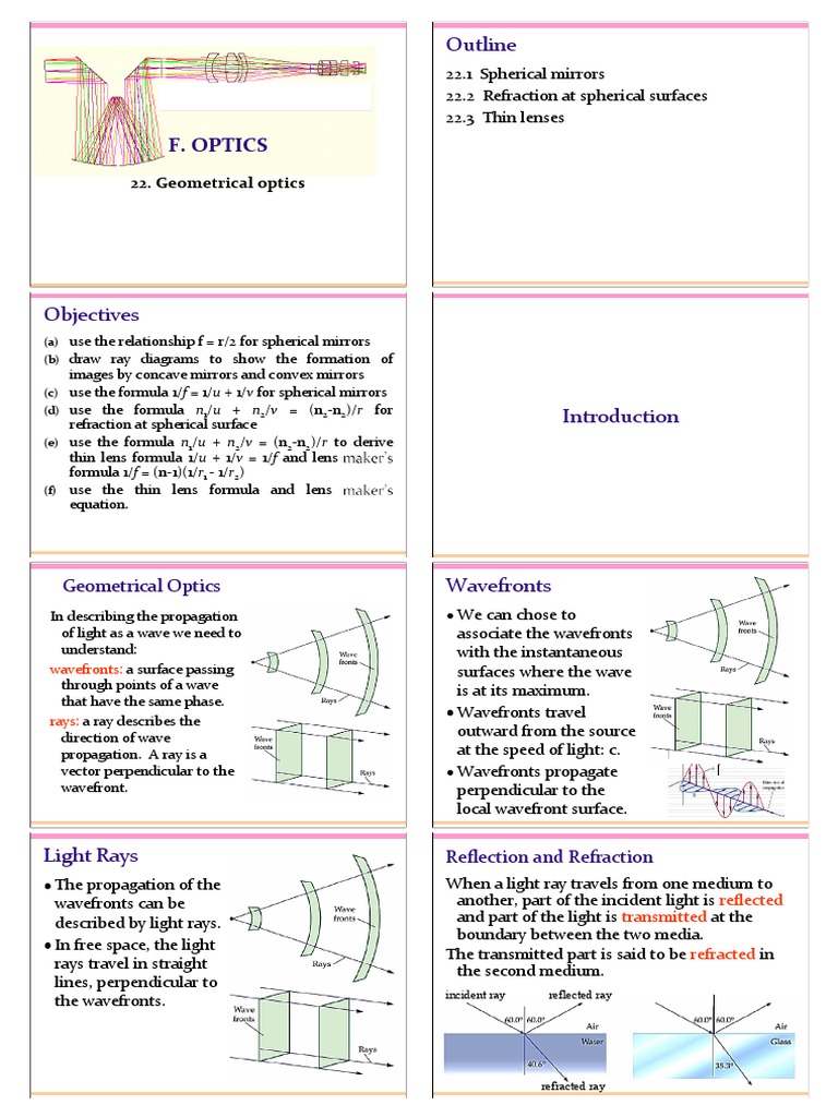 Geometrical Optics | PDF | Reflection (Physics) | Glass Engineering And ...