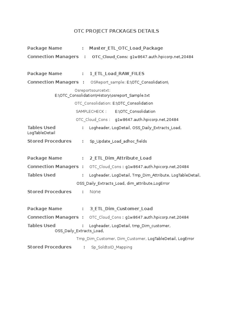 Otc Project Packages Details | PDF | Computers