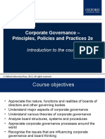Introduction to Corporate Governance Principles