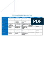 Mrs. Hoelscher's Weekly Lesson Plans: (No School)