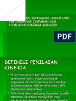 Penggunaan Informasi Akuntansi Pertanggung Jawaban DLM Penilaian Kinerja